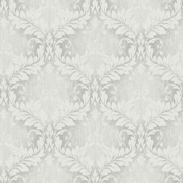 Galerie G34133 Nordic Elements Damask Silver Grey Wallpaper G34133 Silver Grey Wallpaper