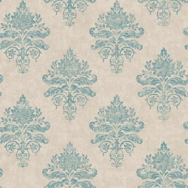 Galerie G34155 Damask Blue Wallpaper