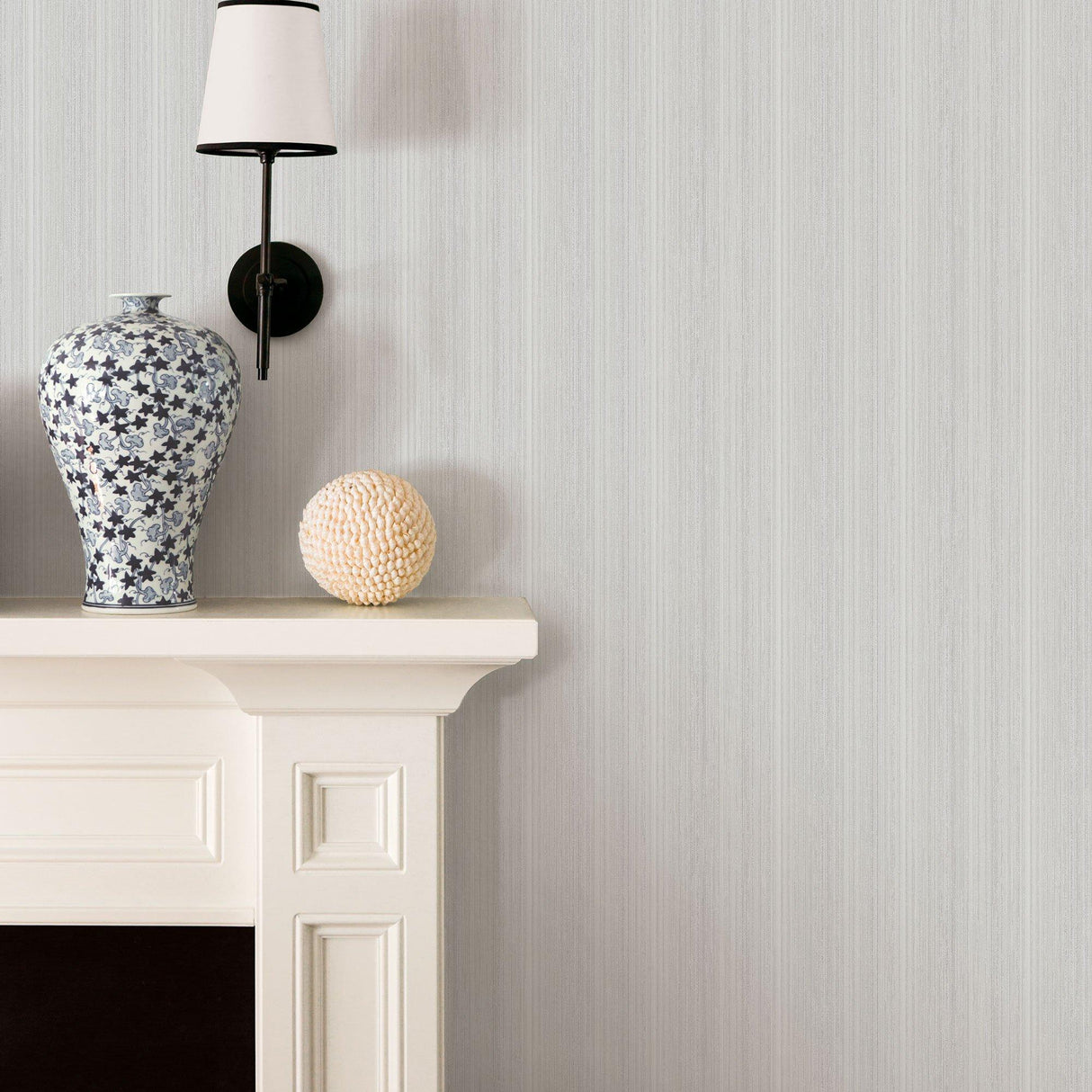 Galerie G34153 Nordic Elements Stripe Silver Grey Wallpaper G34153 Silver Grey Wallpaper