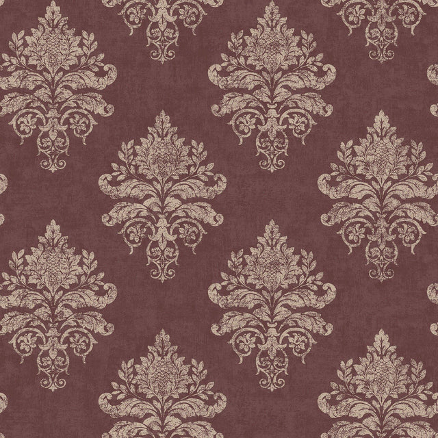 Galerie G34158 Nordic Elements Damask Red Wallpaper G34158 Red Wallpaper