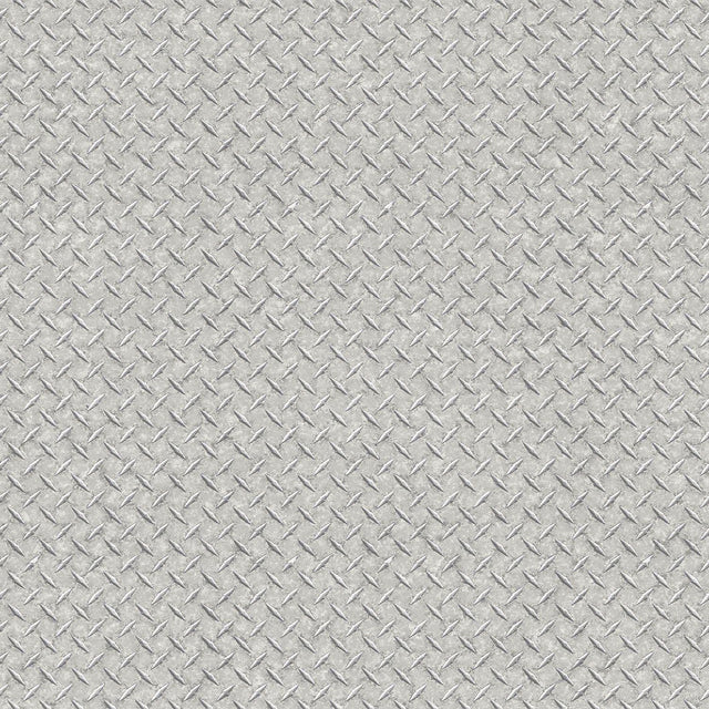 Galerie G45175 Nostalgie Diamond Plate Silver Grey Wallpaper G45175 Silver Grey Wallpaper