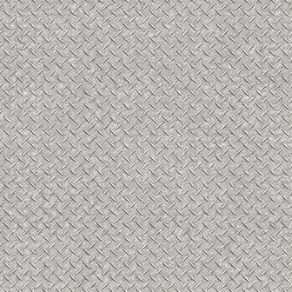 Galerie G45176 Diamond Plate Silver Grey Wallpaper