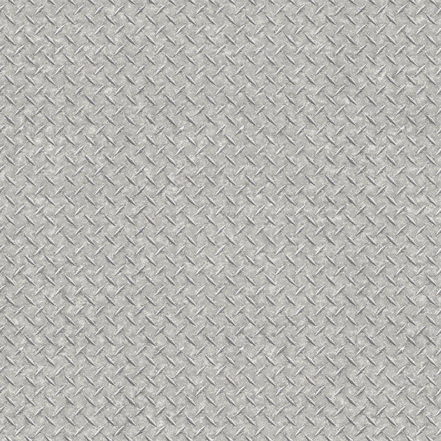 Galerie G45176 Nostalgie Diamond Plate Silver Grey Wallpaper G45176 Silver Grey Wallpaper