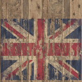Galerie G45384 Union Jack Wood Panel Multi-coloured Wallpaper