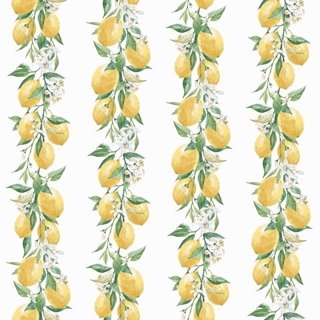 Galerie G45441 Just Kitchens Lemon Stripe Yellow Wallpaper G45441 Yellow Wallpaper
