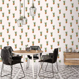 Galerie G45453 Just Kitchens Pineapples Yellow Wallpaper G45453 Yellow Wallpaper