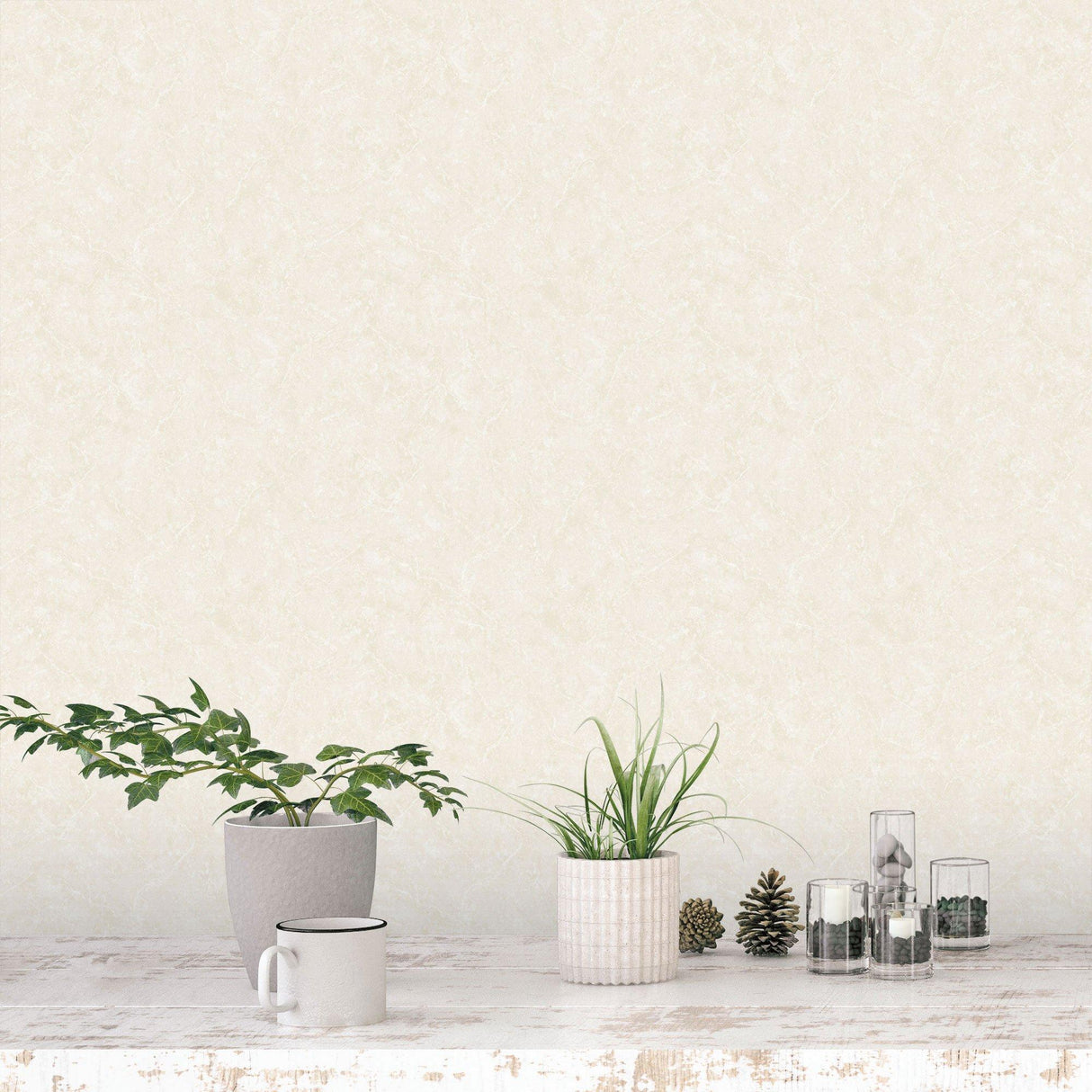 Galerie G56156 Nordic Elements Plain Texture Beige Wallpaper G56156 Beige Wallpaper