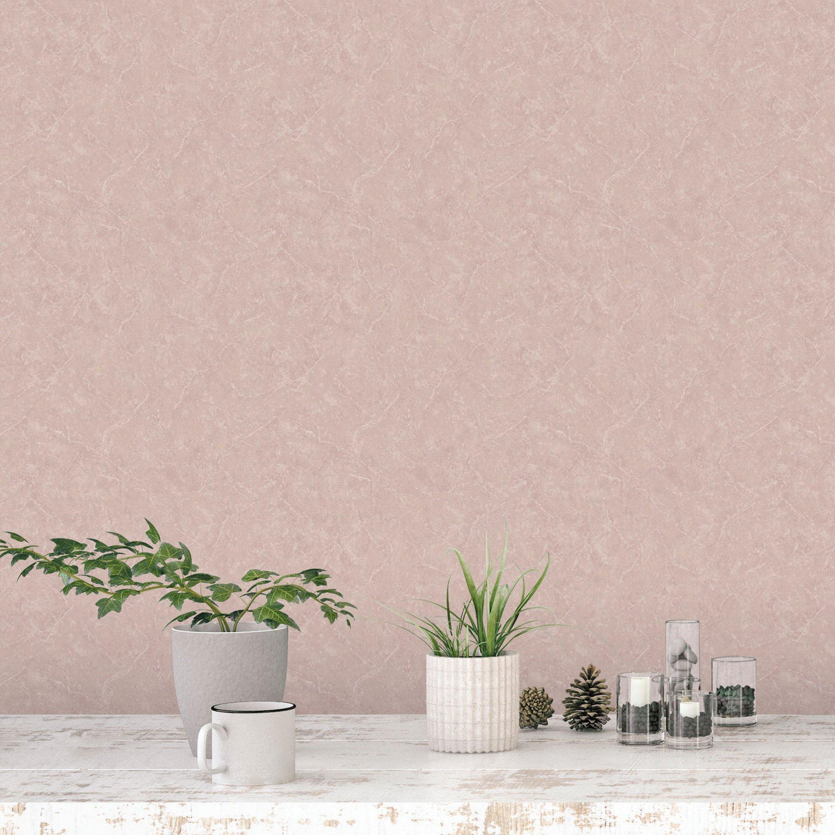 Galerie G56161 Nordic Elements Plain Texture Pink Wallpaper G56161 Pink Wallpaper