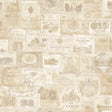 Galerie G56174 Wine Labels Beige Wallpaper