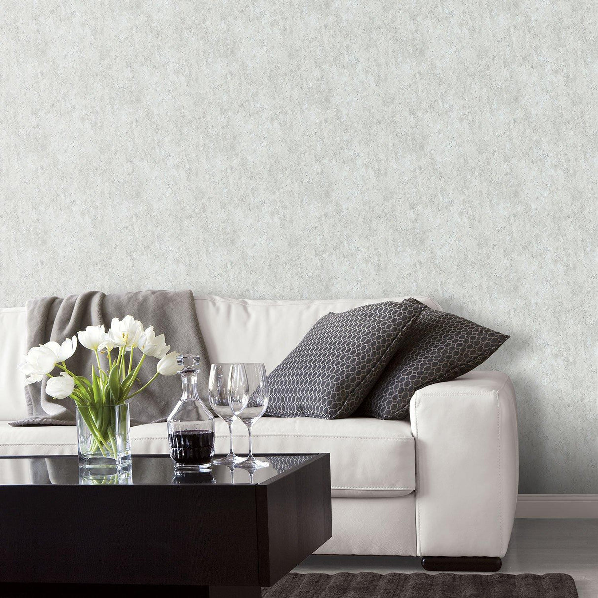 Galerie G56180 Nostalgie Distressed Wall Silver Grey Wallpaper G56180 Silver Grey Wallpaper