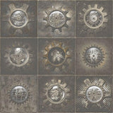 Galerie G56229 Industrial Tiles Bronze Brown Wallpaper