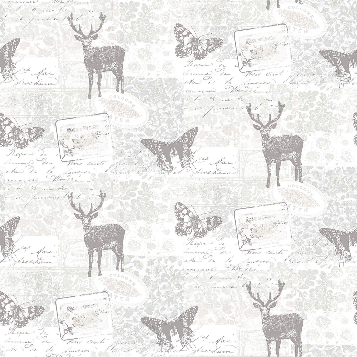 Galerie G56298 Nordic Elements Motif Silver Grey Wallpaper G56298 Silver Grey Wallpaper