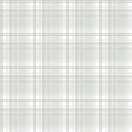 Galerie G56307 Check Plaid Silver Grey Wallpaper
