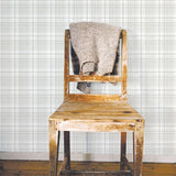 Galerie G56307 Nordic Elements Check Plaid Silver Grey Wallpaper G56307 Silver Grey Wallpaper