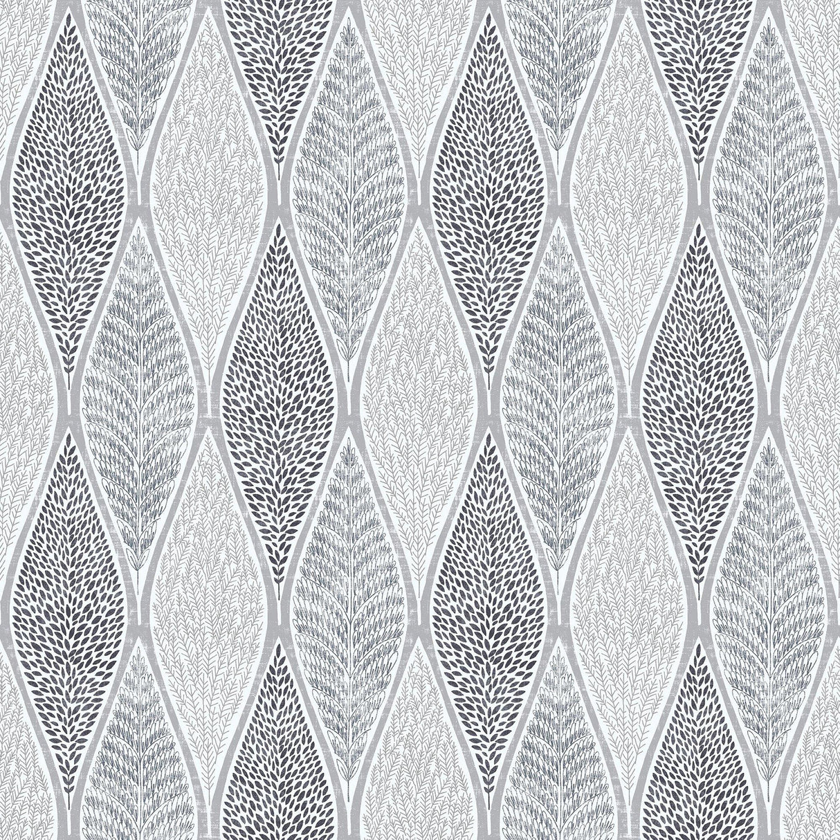 Galerie G56368 Nordic Elements Tree Leaf Silver Grey Wallpaper G56368 Silver Grey Wallpaper