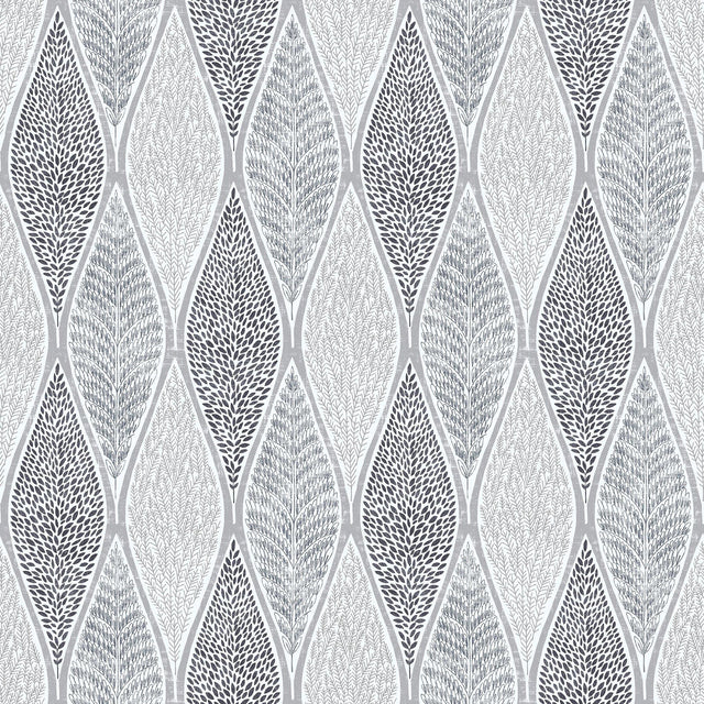 Galerie G56368 Nordic Elements Tree Leaf Silver Grey Wallpaper G56368 Silver Grey Wallpaper
