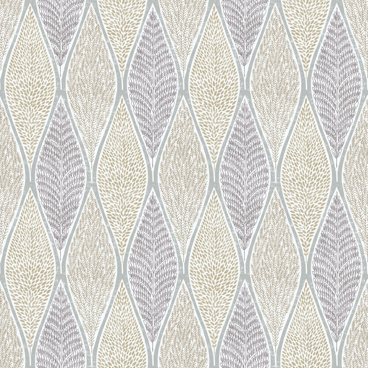 Galerie G56372 Nordic Elements Tree Leaf Silver Grey Wallpaper G56372 Silver Grey Wallpaper