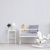 Galerie G56517 Just 4 Kids 2 Regency Stripe Silver Grey Wallpaper G56517 Silver Grey Wallpaper