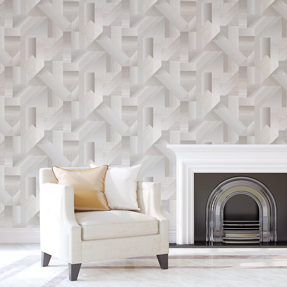 Galerie G56629 Texstyle Shape Shifter Beige Wallpaper G56629 Beige Wallpaper