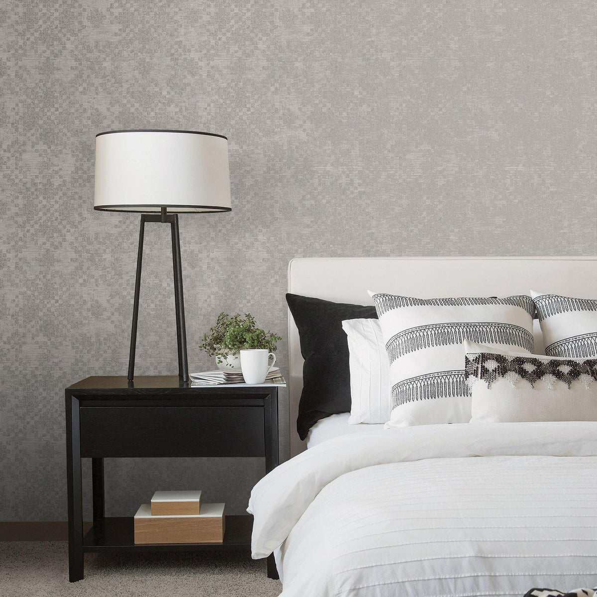 Galerie G67396 Nordic Elements Tile Brick Stone Silver Grey Wallpaper G67396 Silver Grey Wallpaper