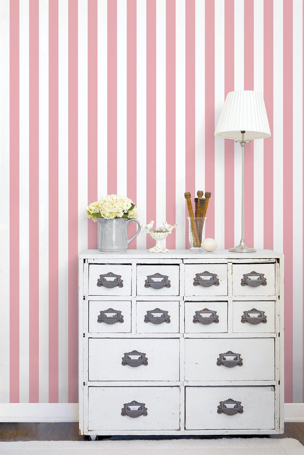 Galerie G67524 Smart Stripes 3 Stripe Pink Wallpaper G67524 Pink Wallpaper