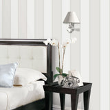 Galerie G67549 Smart Stripes 2 Formal Stripe Silver Grey Wallpaper G67549 Silver Grey Wallpaper