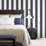 Galerie G67550 Smart Stripes 3 Stripe Blue Wallpaper G67550 Blue Wallpaper