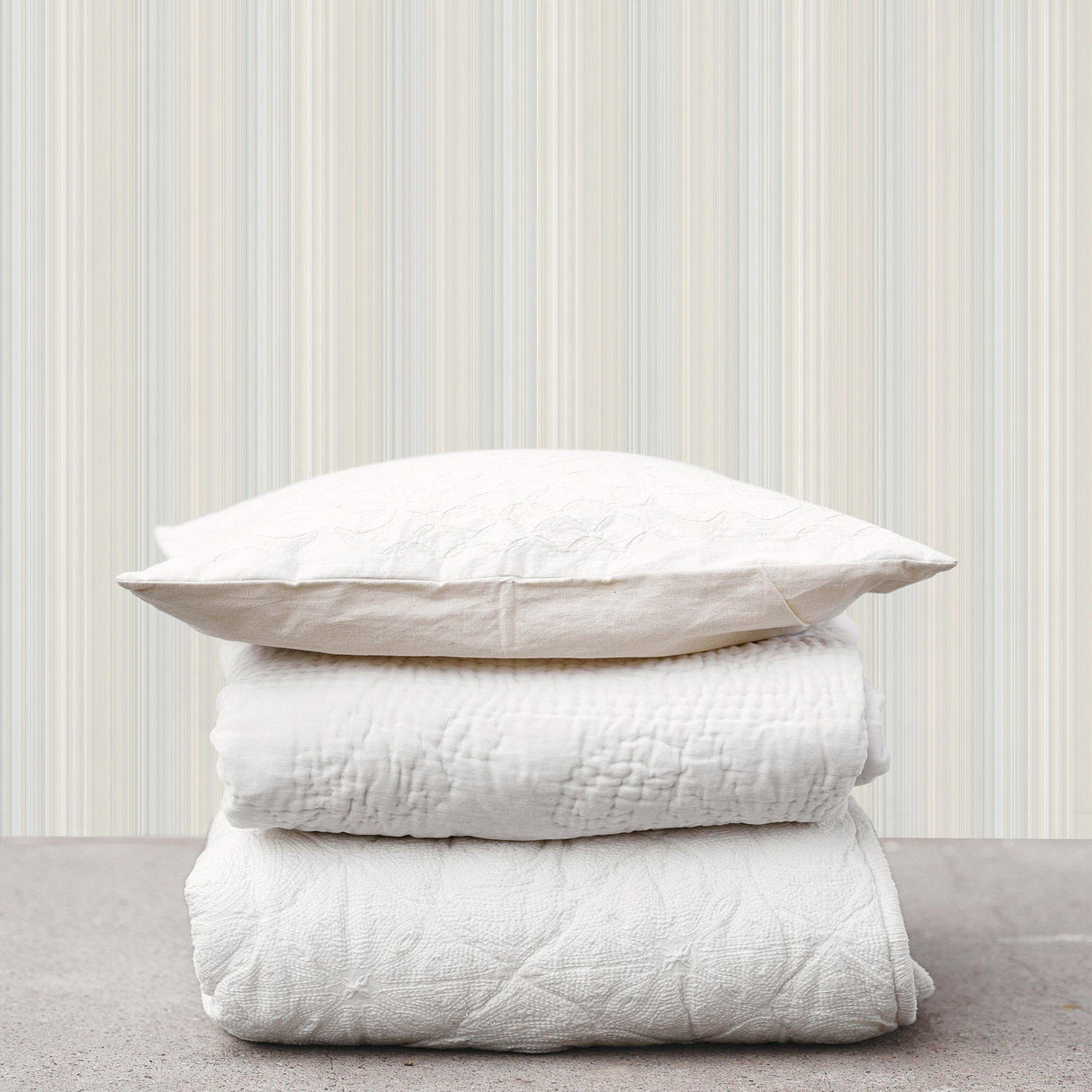 Galerie G67569 Smart Stripes 3 Pinstripe Beige Wallpaper G67569 Beige Wallpaper