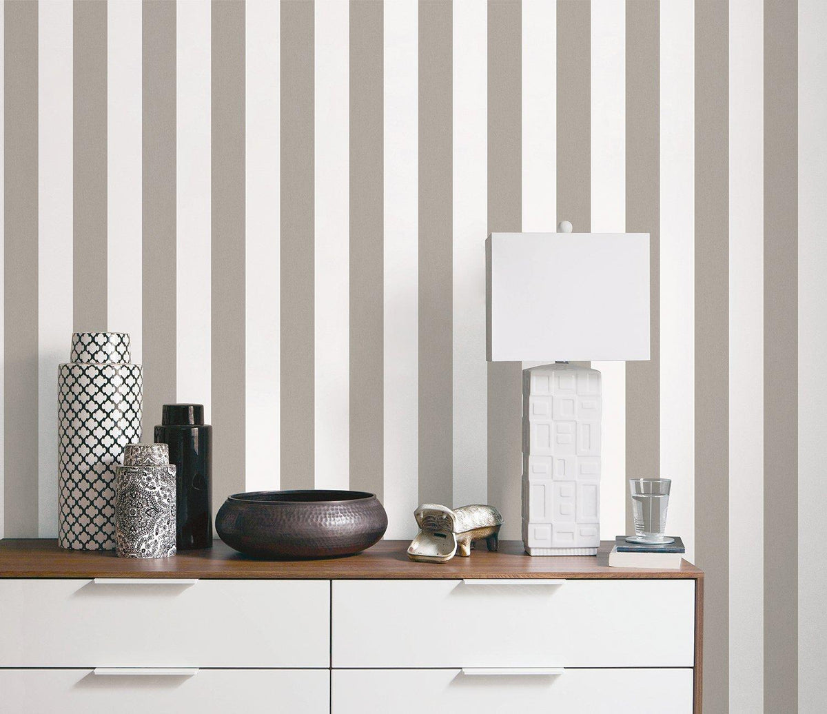 Galerie G67586 Smart Stripes 3 Stripe Silver Grey Wallpaper G67586 Silver Grey Wallpaper