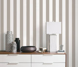 Galerie G67586 Smart Stripes 3 Stripe Silver Grey Wallpaper G67586 Silver Grey Wallpaper