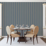 Galerie G67628 Palazzo 2 Silk Stripe Blue Wallpaper G67628 Blue Wallpaper