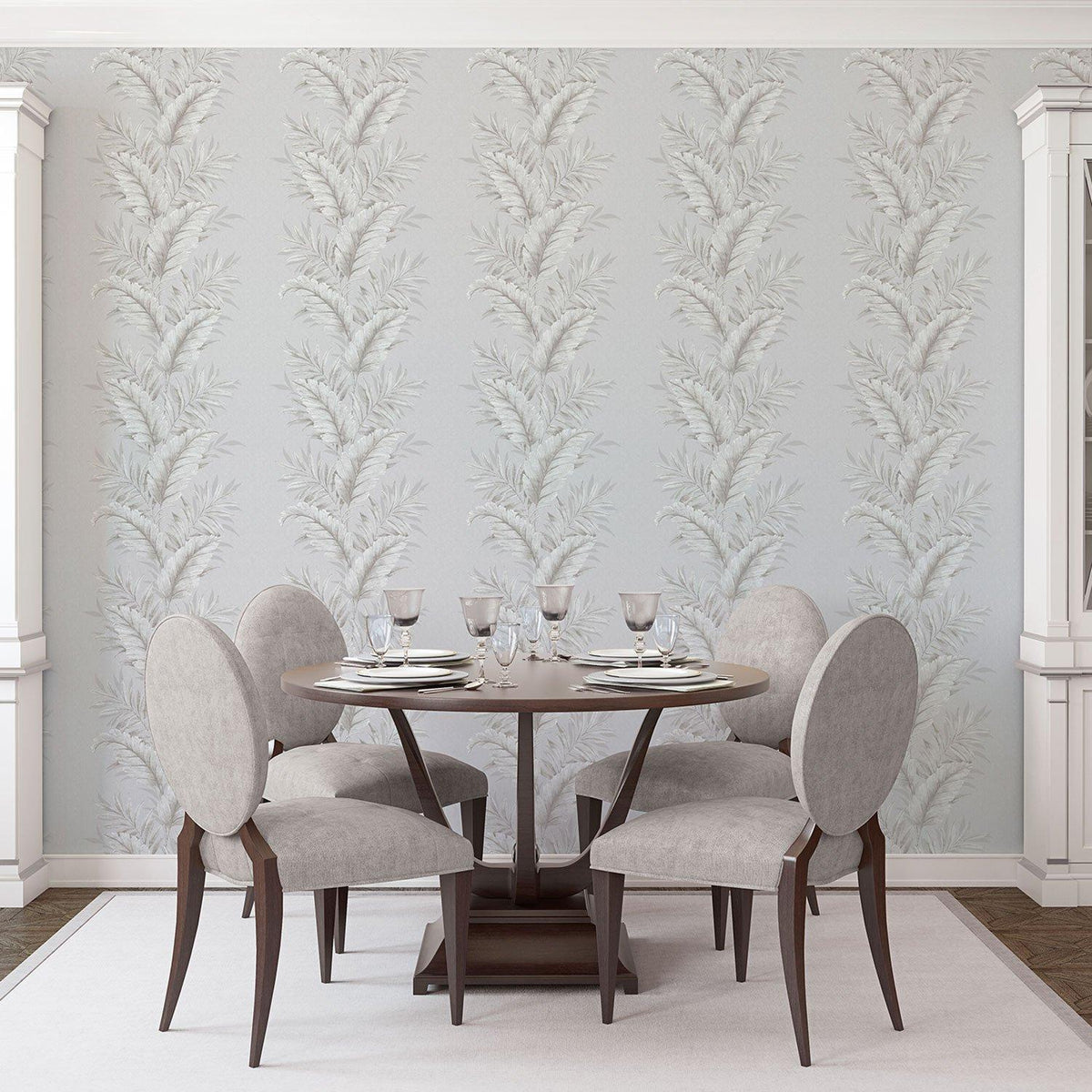 Galerie G67648 Palazzo Fern Silver Grey Wallpaper G67648 Silver Grey Wallpaper