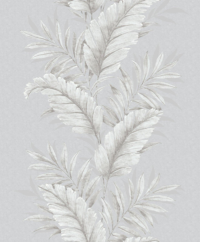 Galerie G67648 Palazzo Fern Silver Grey Wallpaper G67648 Silver Grey Wallpaper