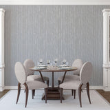 Galerie G67707 Special FX 2 Glitter Stripe Silver Grey Wallpaper G67707 Silver Grey Wallpaper