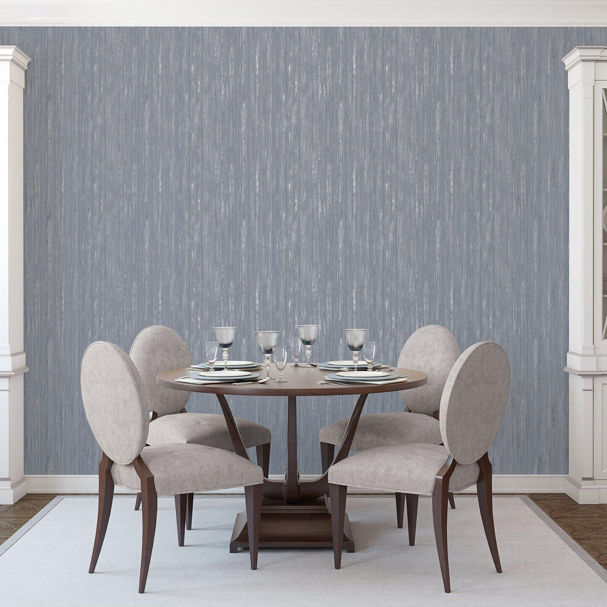 Galerie G67709 Special FX 2 Glitter Stripe Silver Grey Wallpaper G67709 Silver Grey Wallpaper