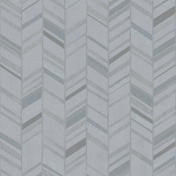 Galerie G67711 Glitter Chevrons Silver Grey Wallpaper