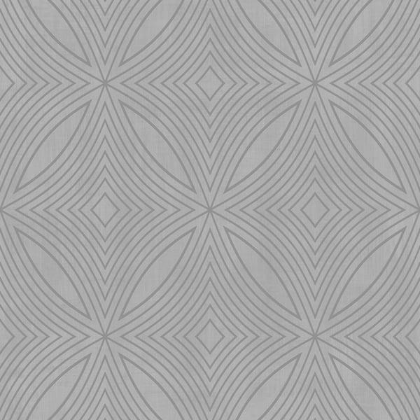 Galerie G67722 Metallic Spiral Silver Grey Wallpaper