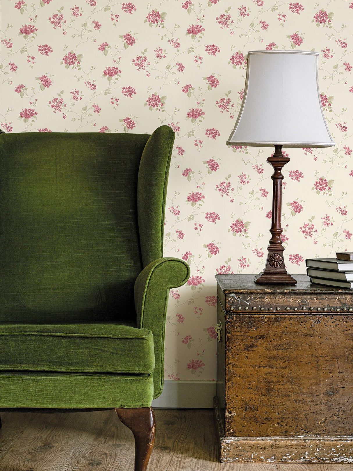 Galerie G67868 Miniatures 2 Hydrangea Trail Cream Wallpaper G67868 Cream Wallpaper