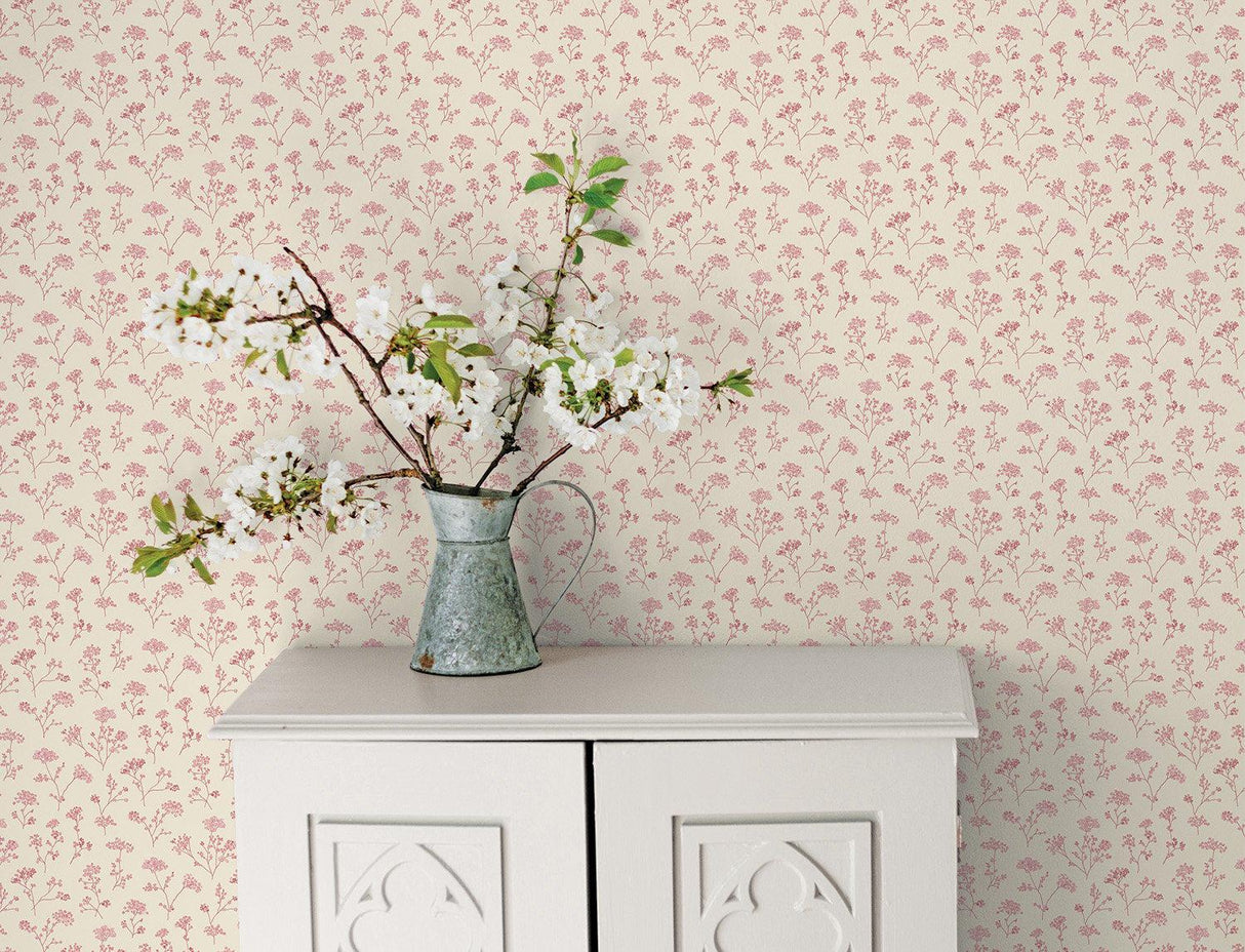 Galerie G67872 Miniatures 2 Cow Parsley Cream Wallpaper G67872 Cream Wallpaper