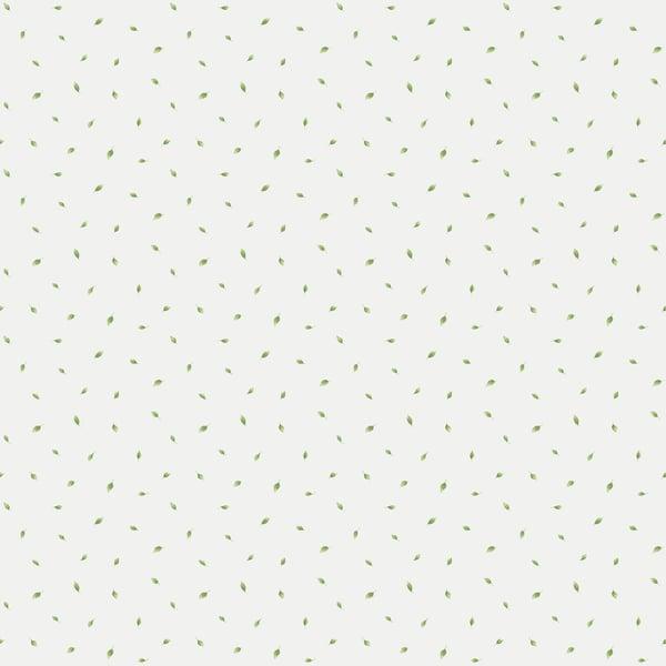Galerie G67880 Small Leaf Toss White Wallpaper