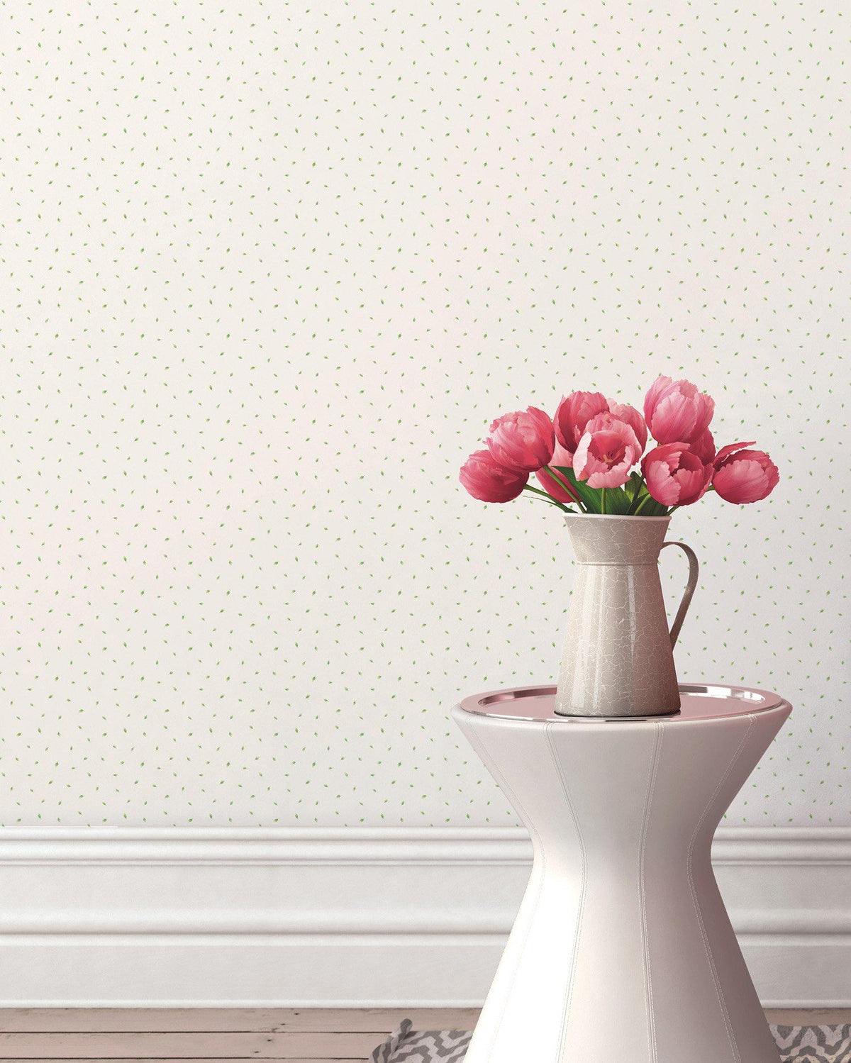 Galerie G67880 Miniatures 2 Small Leaf Toss White Wallpaper G67880 White Wallpaper