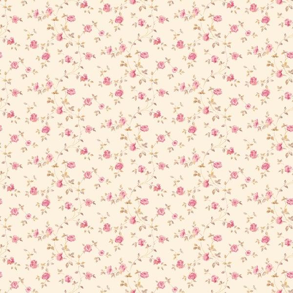 Galerie G67888 Small Rose Trail Cream Wallpaper
