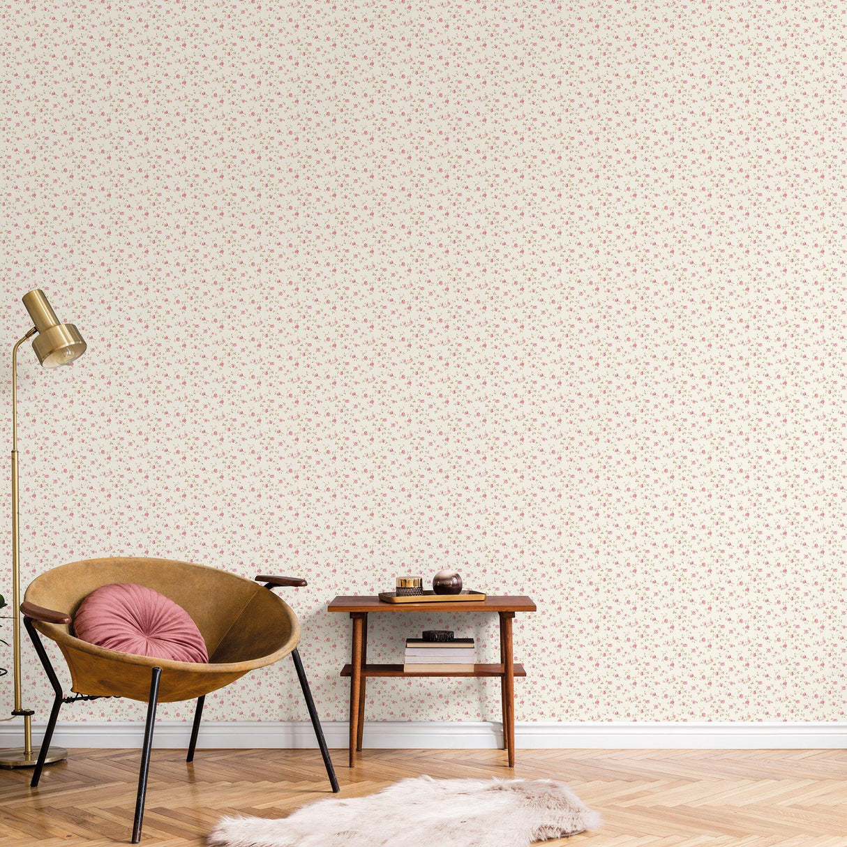 Galerie G67888 Miniatures 2 Small Rose Trail Cream Wallpaper G67888 Cream Wallpaper