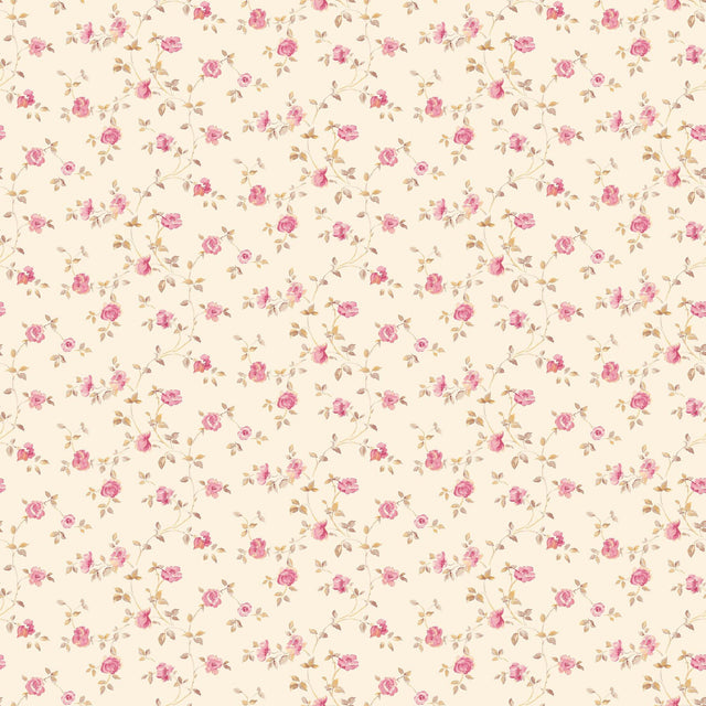 Galerie G67888 Miniatures 2 Small Rose Trail Cream Wallpaper G67888 Cream Wallpaper