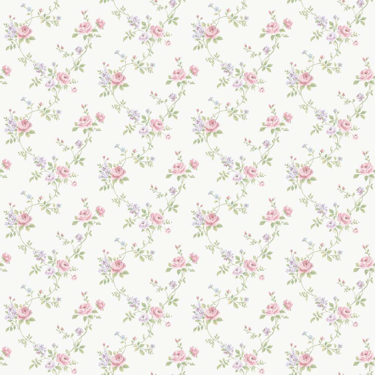 Galerie G67896 Miniatures 2 Medium Rose Trail Cream Wallpaper G67896 Cream Wallpaper