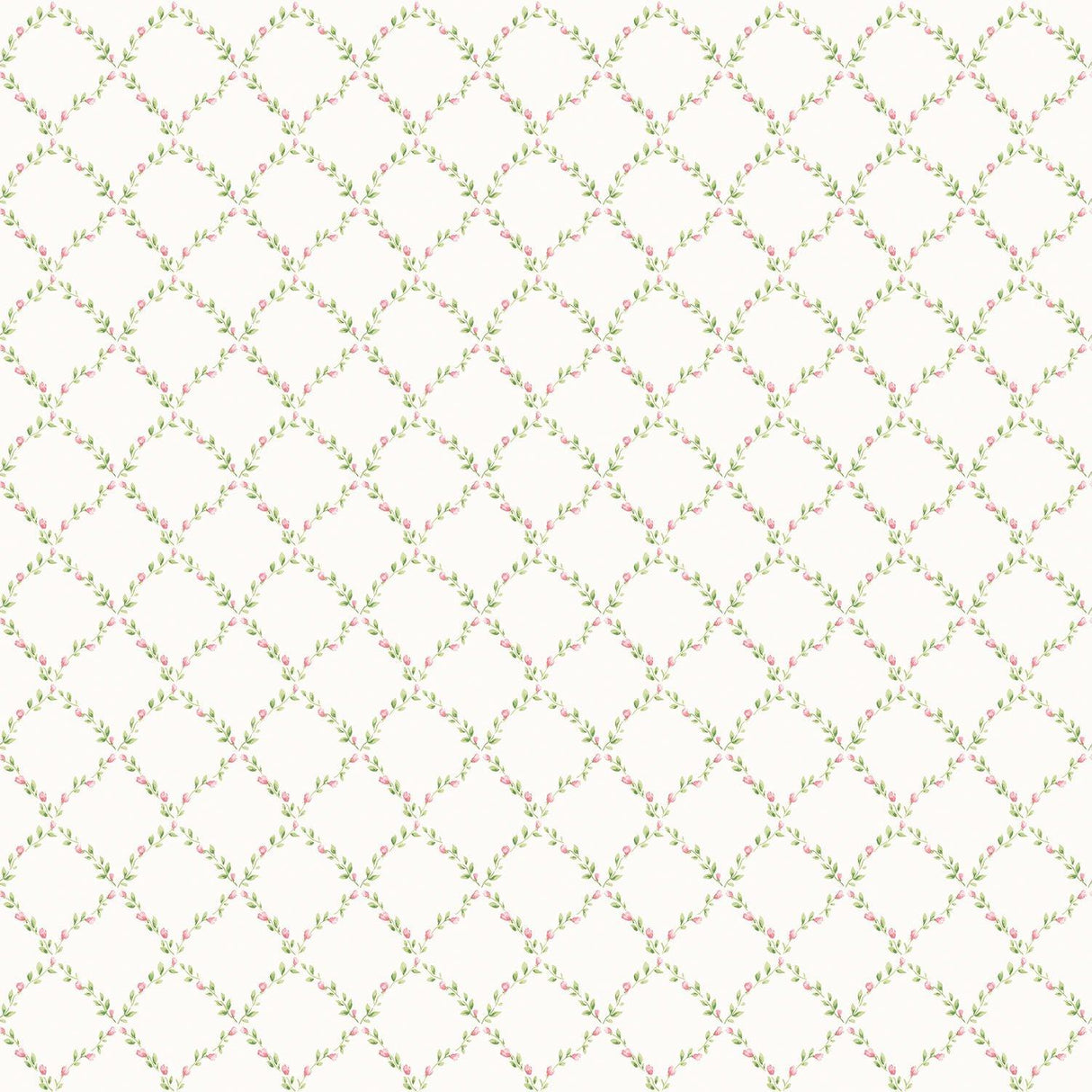 Galerie G67905 Miniatures 2 Small Rose Trail White Wallpaper G67905 White Wallpaper