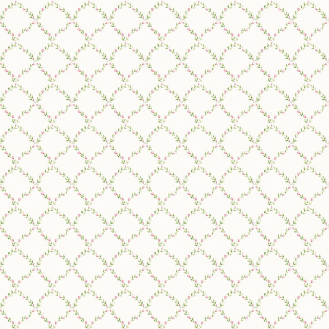 Galerie G67905 Miniatures 2 Small Rose Trail White Wallpaper G67905 White Wallpaper