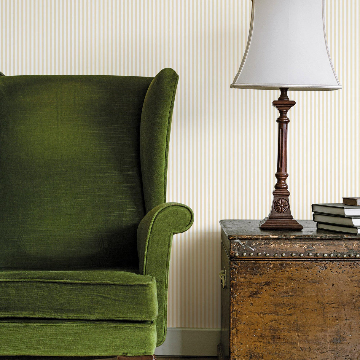 Galerie G67909 Miniatures 2 Narrow Stripe Cream Wallpaper G67909 Cream Wallpaper