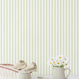 Galerie G67910 Miniatures 2 Narrow Stripe Green Wallpaper G67910 Green Wallpaper