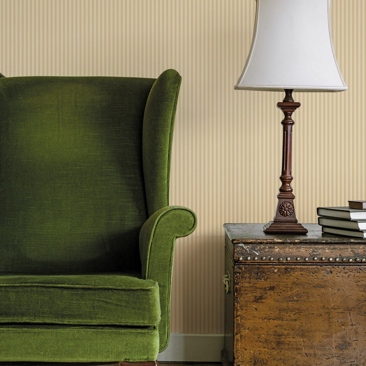 Galerie G67911 Miniatures 2 Narrow Stripe Cream Wallpaper G67911 Cream Wallpaper